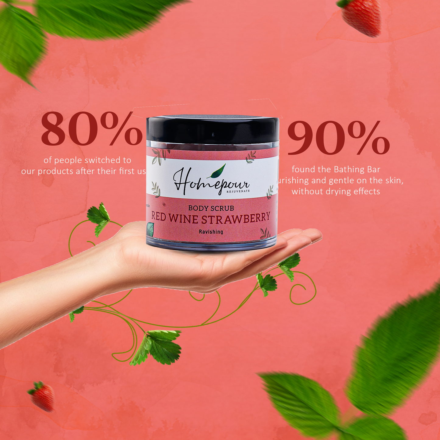 Red Wine Strawberry Scrub