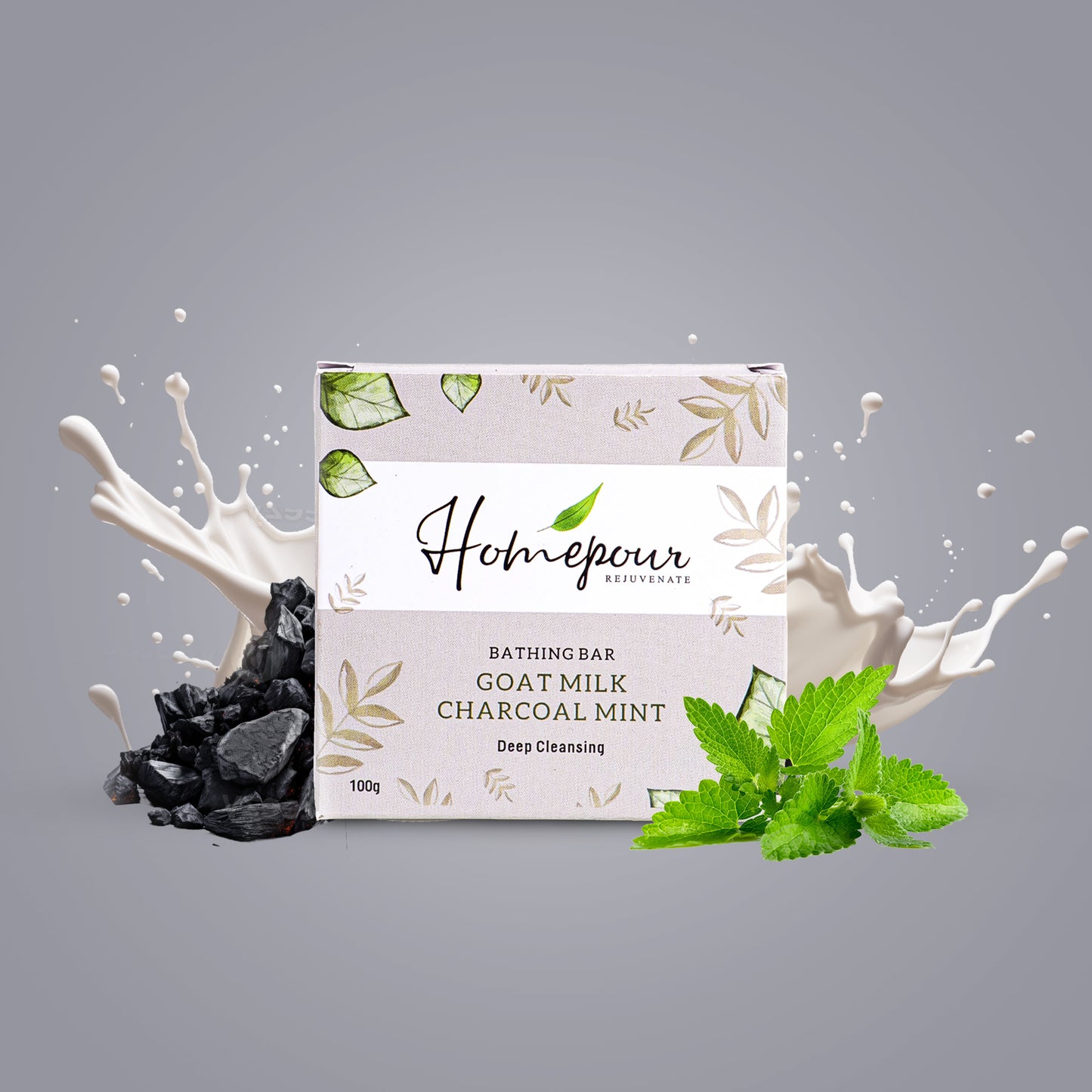 Goat Milk Charcoal Mint Soap