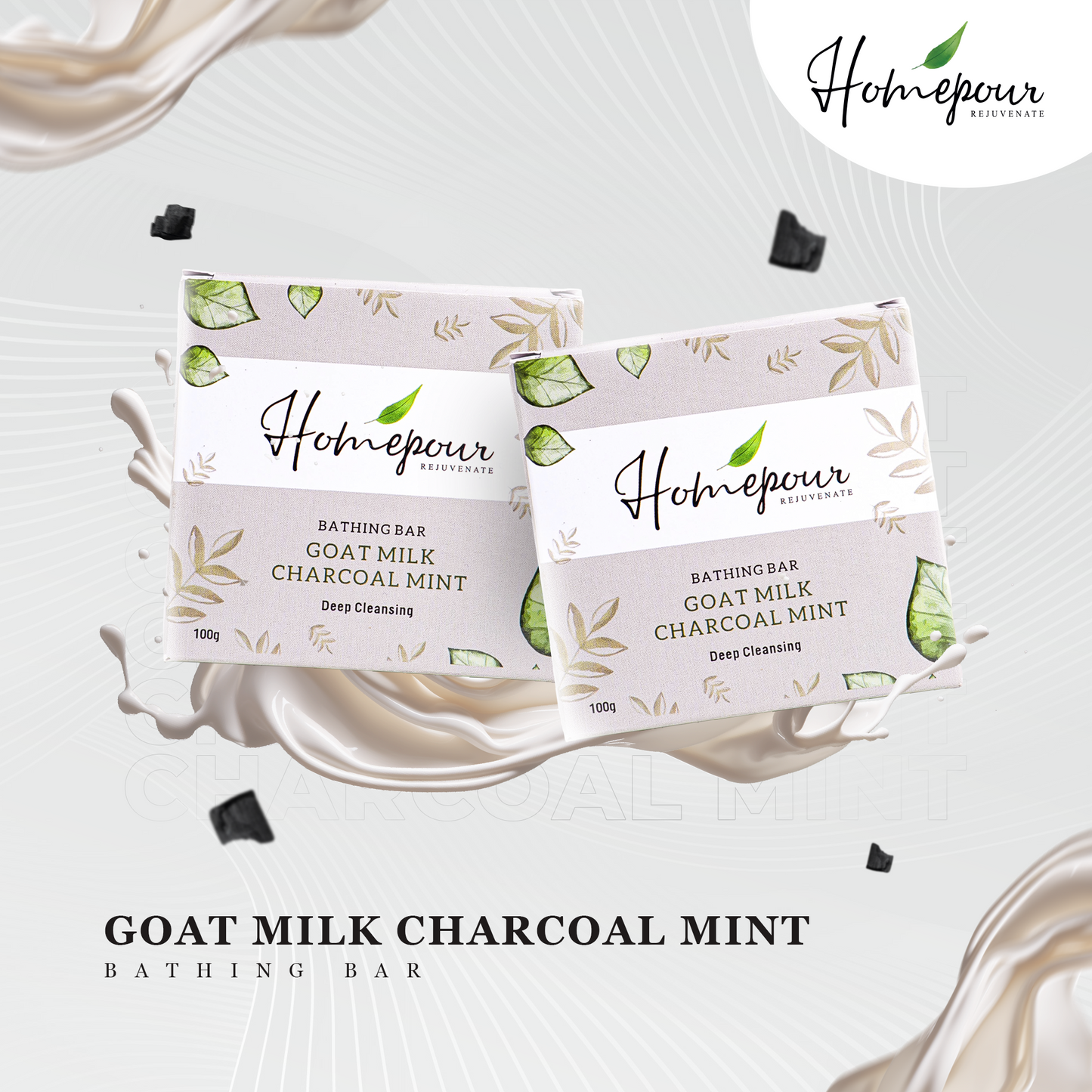 Goat Milk Charcoal Mint Soap