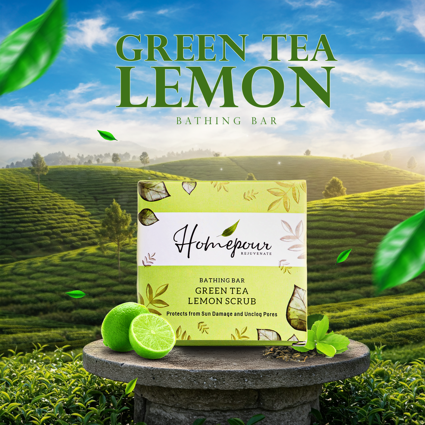 Green Tea Lemon Scrub Soap