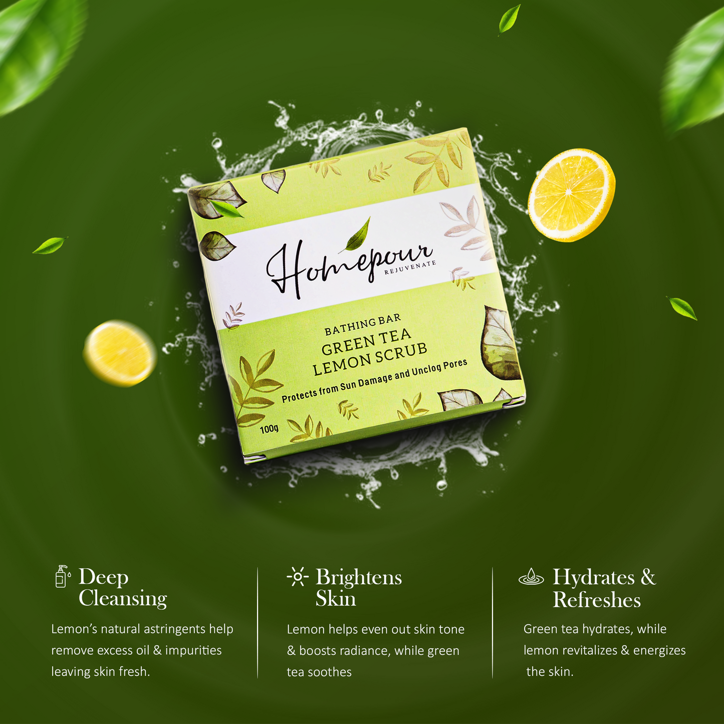 Green Tea Lemon Scrub Soap