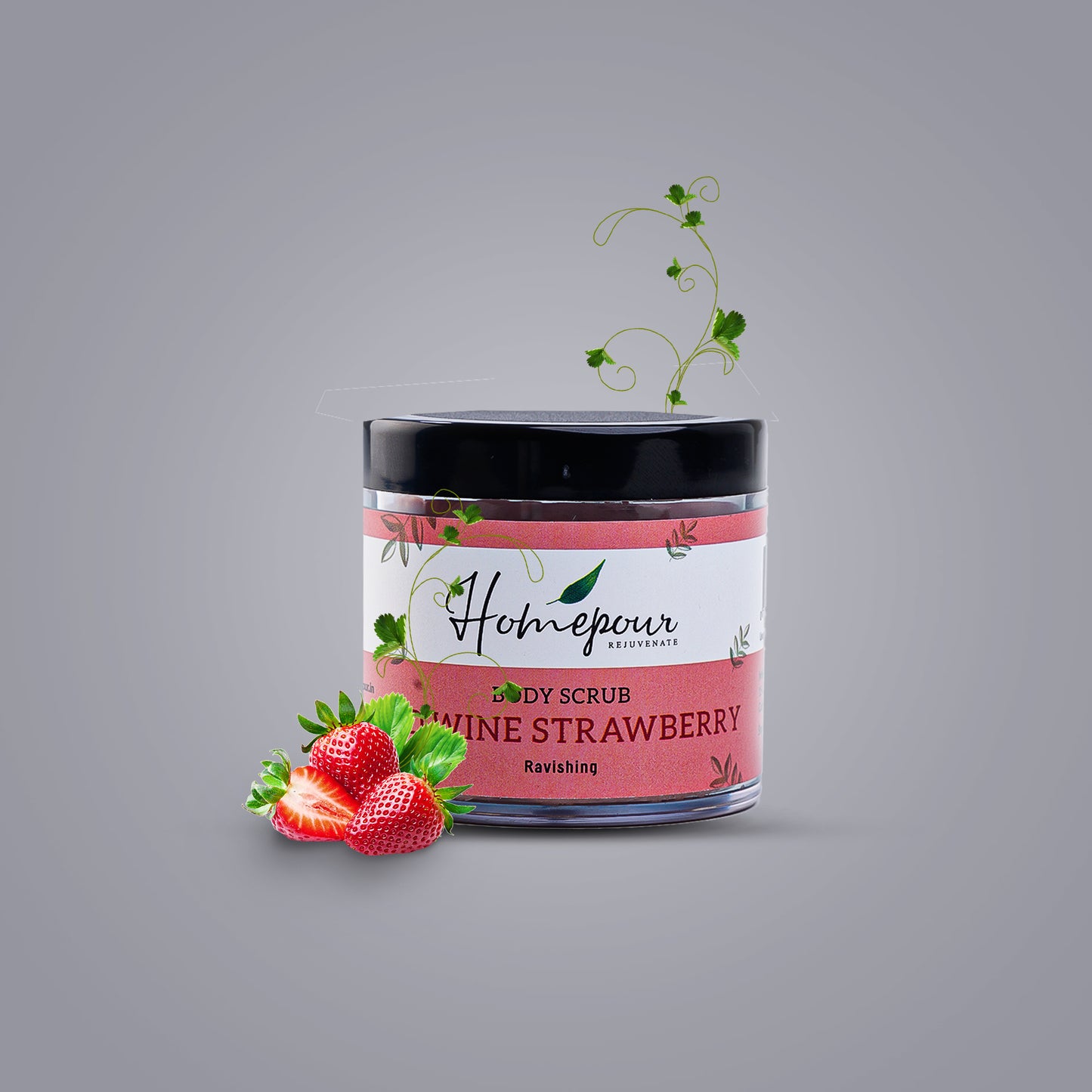 Red Wine Strawberry Scrub