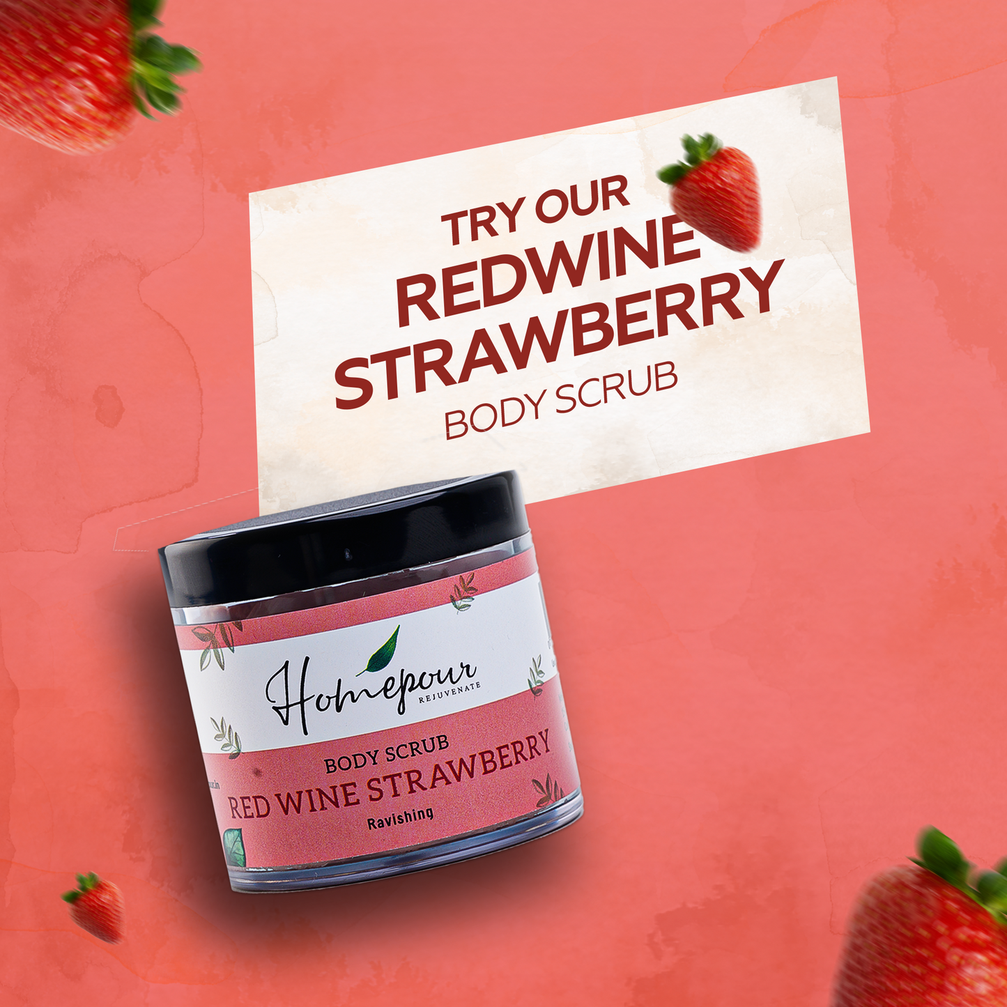 Red Wine Strawberry Scrub